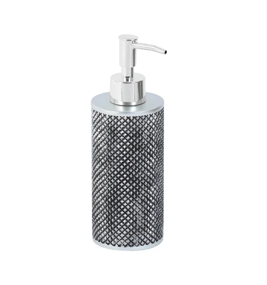 Alvina Polyresin Bath Set Silver Grey