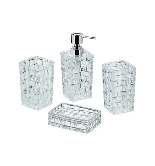 Agua Crystal Acrylic Bath Set Clear