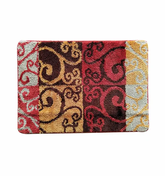 Super Luxury Polyster Anti skid Light Weight Bath Mat L.Brown