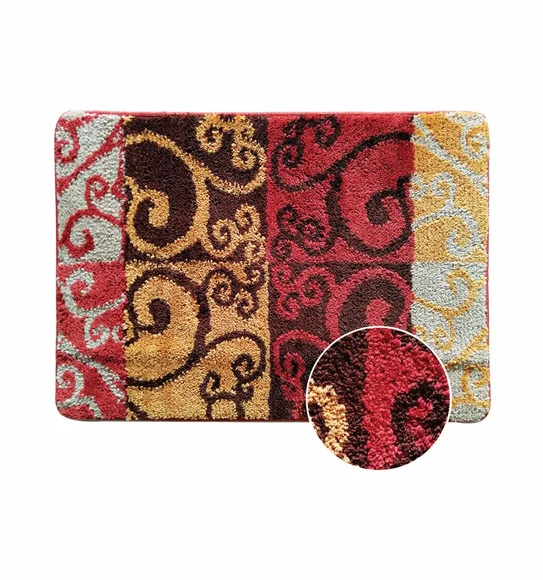 Super Luxury Polyster Anti skid Light Weight Bath Mat L.Brown