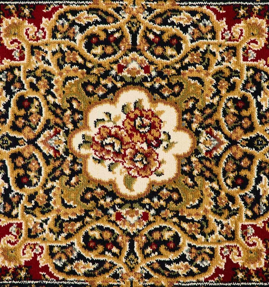 Esfahan Classical Runner Maroon and Cream