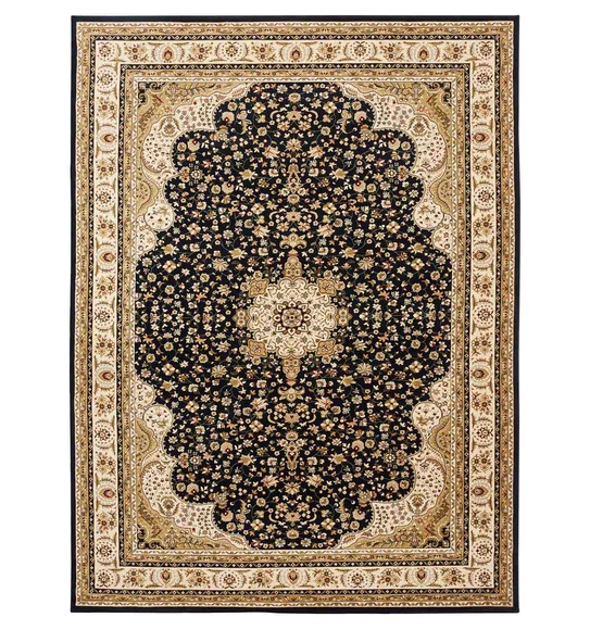 Esfahan Classical Carpet Navy and Cream