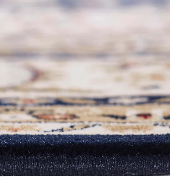 Esfahan Classical Carpet Navy and Cream
