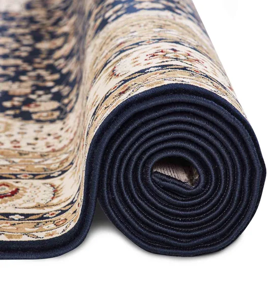 Esfahan Classical Carpet Navy and Cream