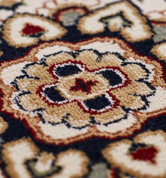 Esfahan Classical Carpet Navy and Cream
