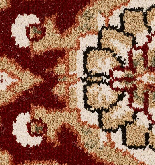 Esfahan Classical Carpet Red and Beige