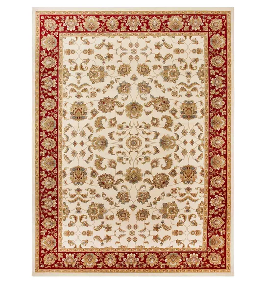 Esfahan Classical Carpet Cream and Red