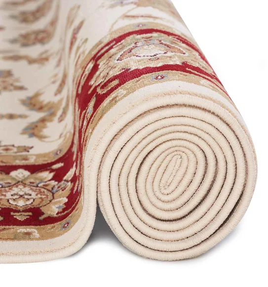 Esfahan Classical Carpet Cream and Red