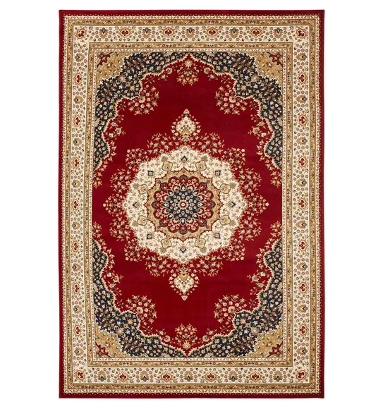 Esfahan Classical Carpet Red and Navy