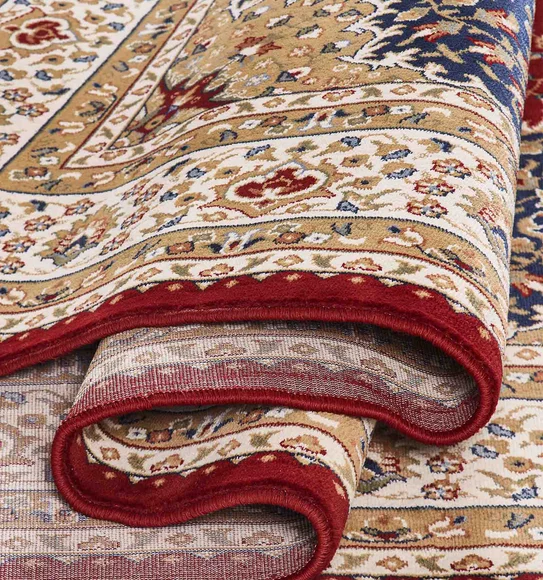 Esfahan Classical Carpet Red and Navy