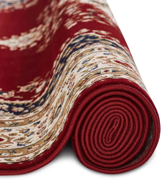 Esfahan Classical Carpet Red and Navy