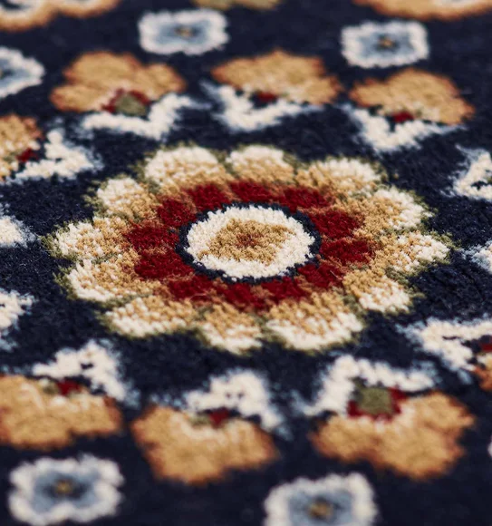 Esfahan Classical Carpet Red and Navy