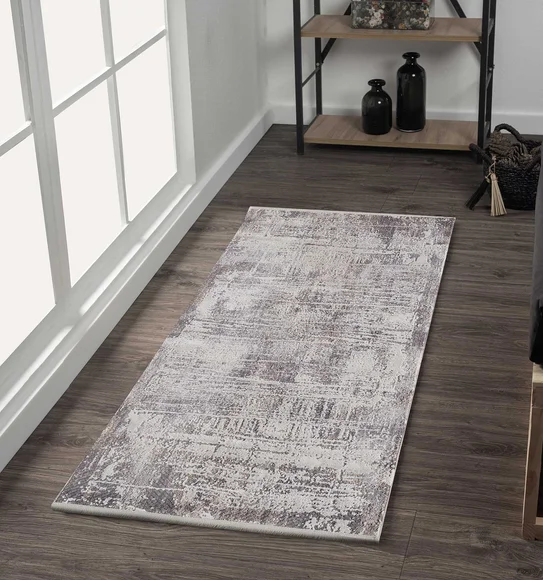 Caroline Abstract Runner Dark Grey