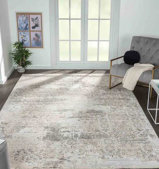 Caroline Neo Classical Carpet L.Beige