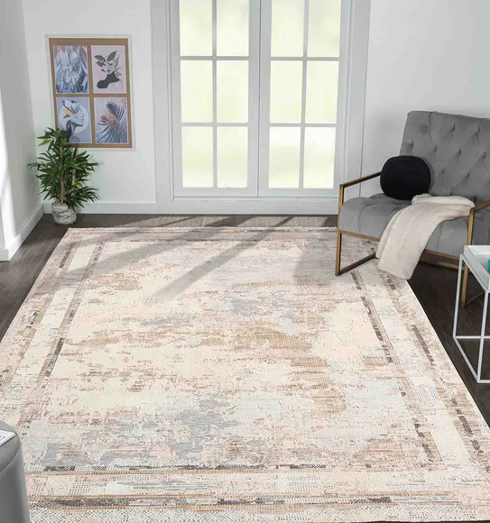 Caroline Abstract Carpet L.Grey