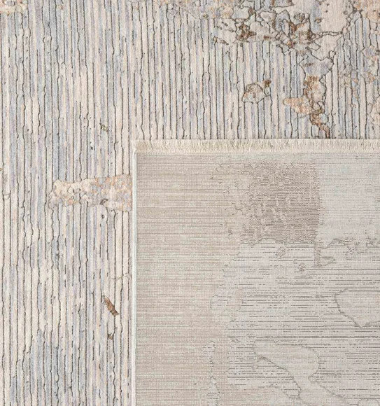 Abby Abstract Modern Runner Grey Silver