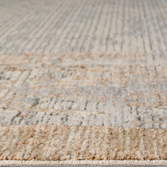 Abby Abstract Modern Runner Grey Silver