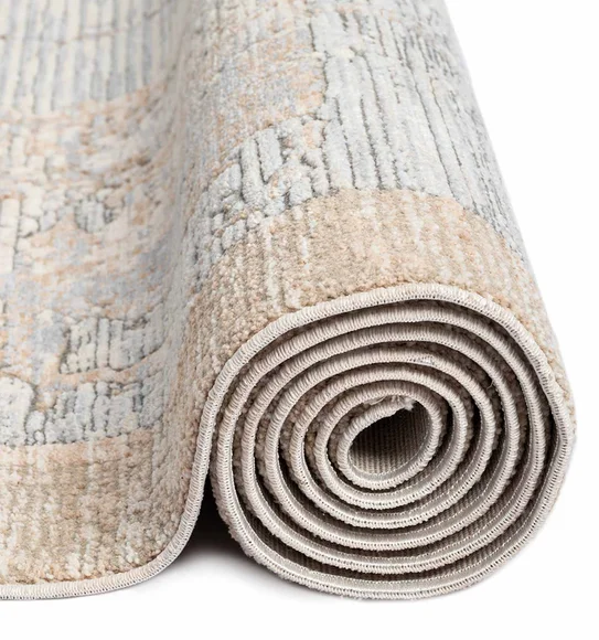 Abby Abstract Modern Carpet Grey Silver
