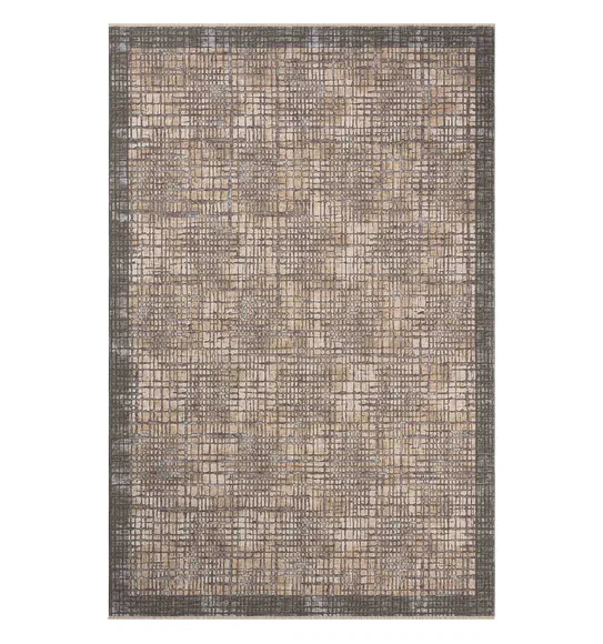 Abby Scribbled Abstract Carpet D.Grey