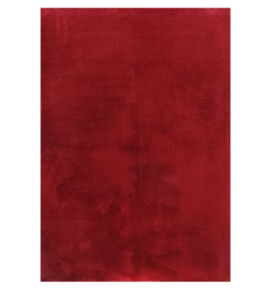 New Oslo Rabit Fur Carpet Burgundy