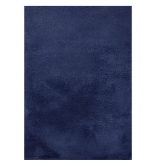 New Oslo Rabit Fur Carpet Navy Blue