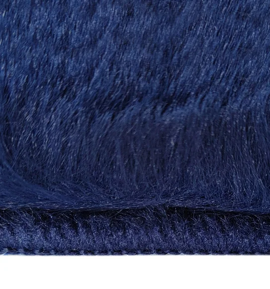 New Oslo Rabit Fur Carpet Navy Blue
