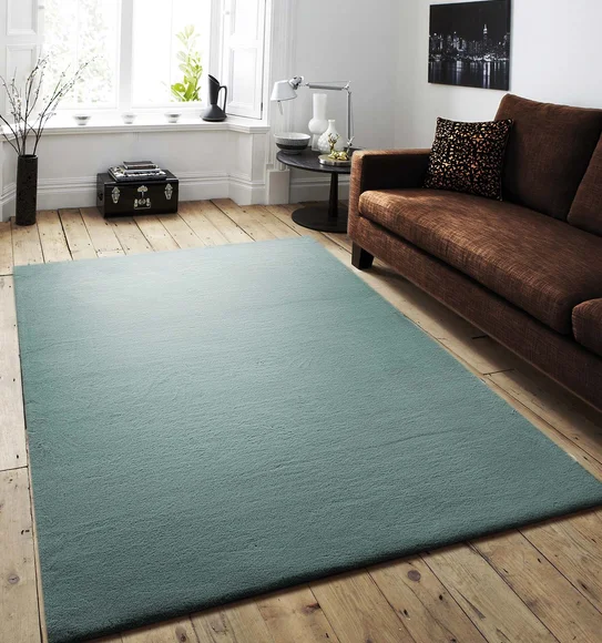 New Oslo Rabit Fur Carpet Teal