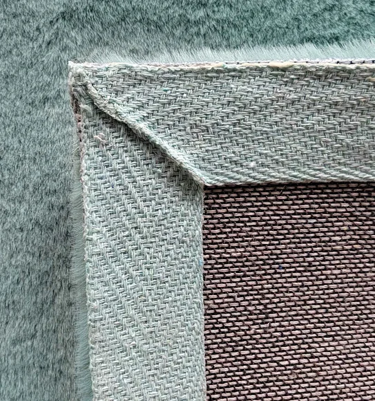 New Oslo Rabit Fur Carpet Teal
