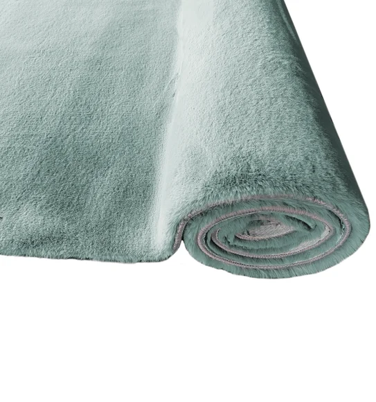 New Oslo Rabit Fur Carpet Teal