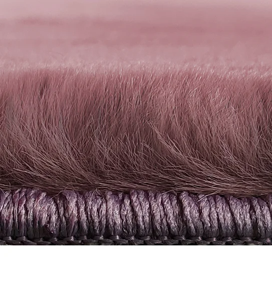 New Oslo Rabit Fur Carpet Strawberry