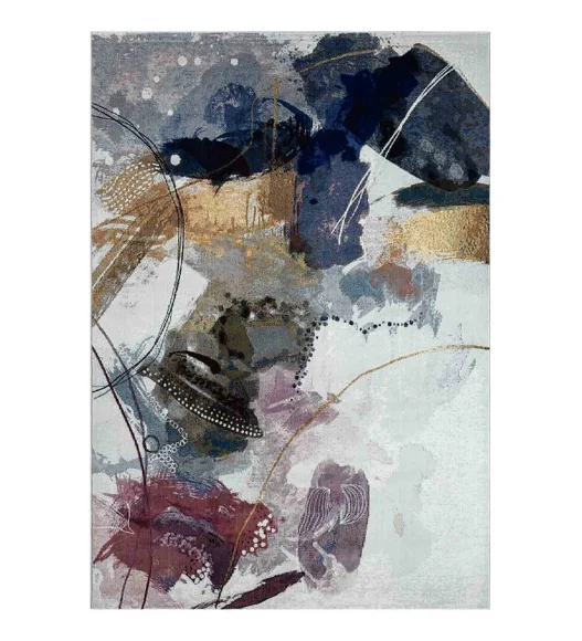 Hawaii Modern Art Carpet Royal Blue