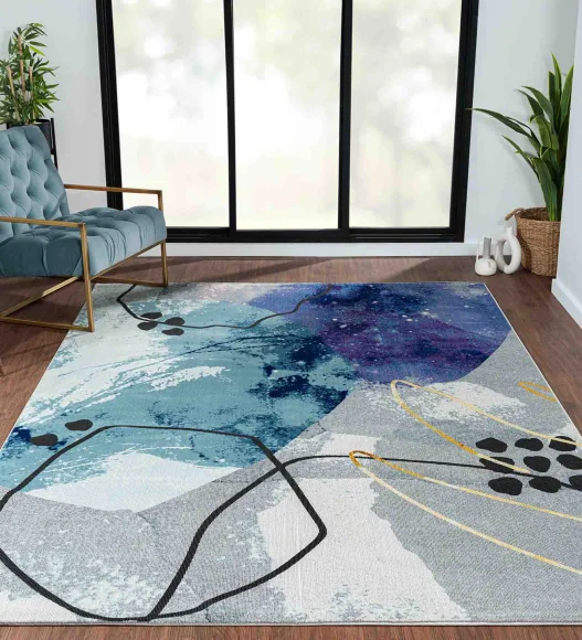 Hawaii Pantagon Carpet Blue