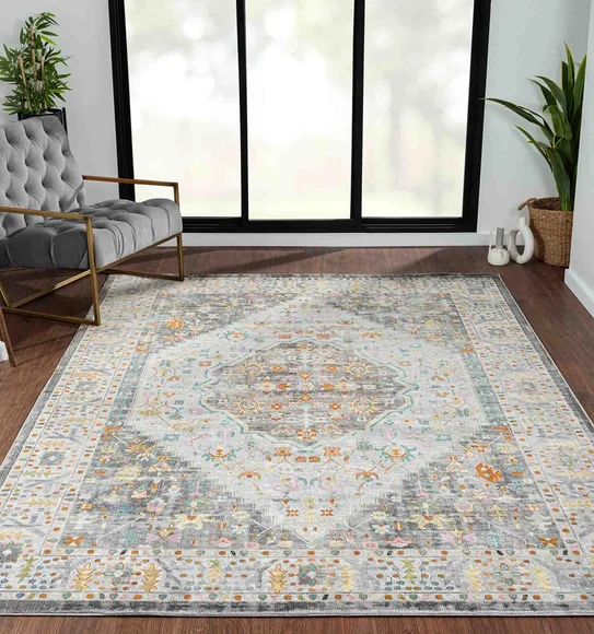 Trojan Classical Carpet Grey and Beige