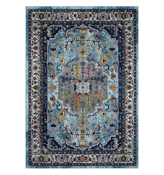 Trojan Classical Carpet Navy and Blue