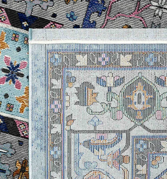 Trojan Classical Carpet Navy and Blue