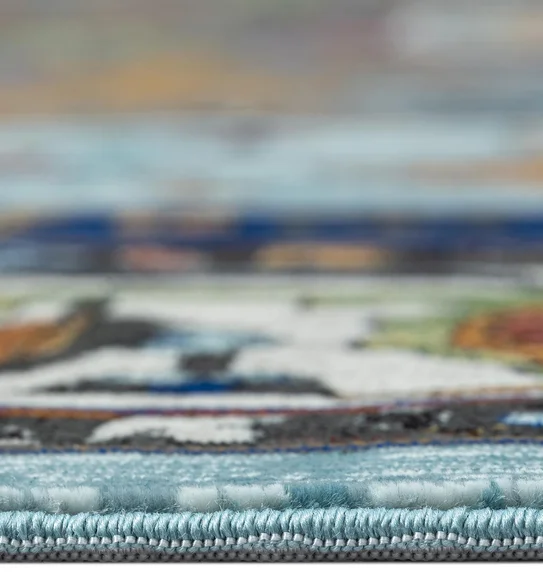 Trojan Classical Carpet Navy and Blue