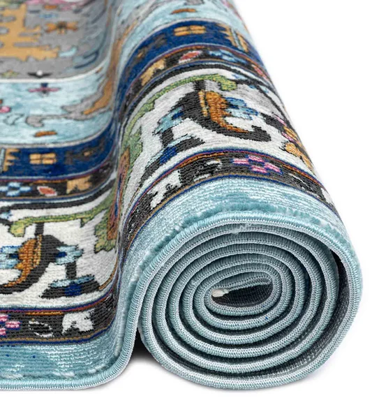 Trojan Classical Carpet Navy and Blue
