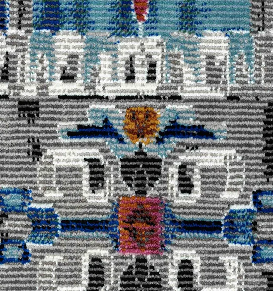 Trojan Classical Carpet Blue and Beige
