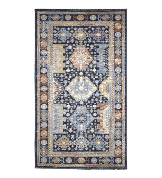 Castle Bukhara Persian Runner Sky Blue
