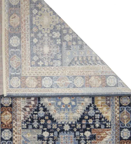 Castle Bukhara Persian Runner Sky Blue