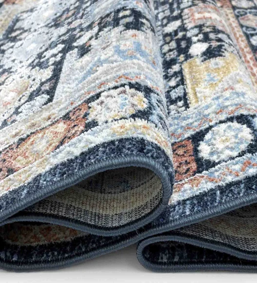 Castle Bukhara Persian Runner Sky Blue