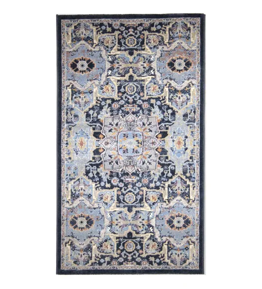 Castle Courtyard Neo Classical Runner Navy