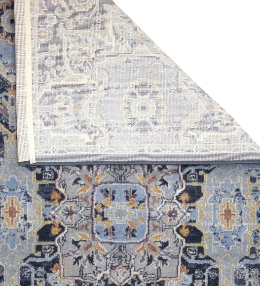 Castle Courtyard Neo Classical Runner Navy