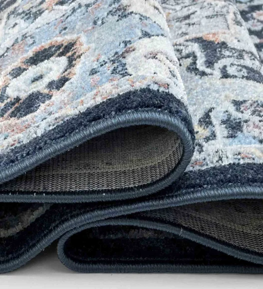 Castle Courtyard Neo Classical Runner Navy