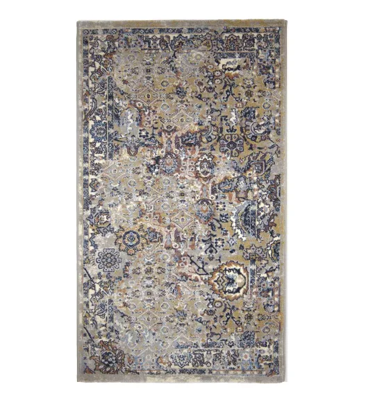 Castle Faded Floral Vintage Runner L.Grey
