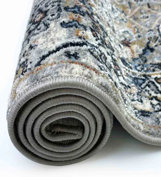 Castle Faded Floral Vintage Runner L.Grey