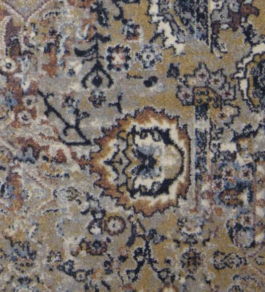Castle Faded Floral Vintage Runner L.Grey