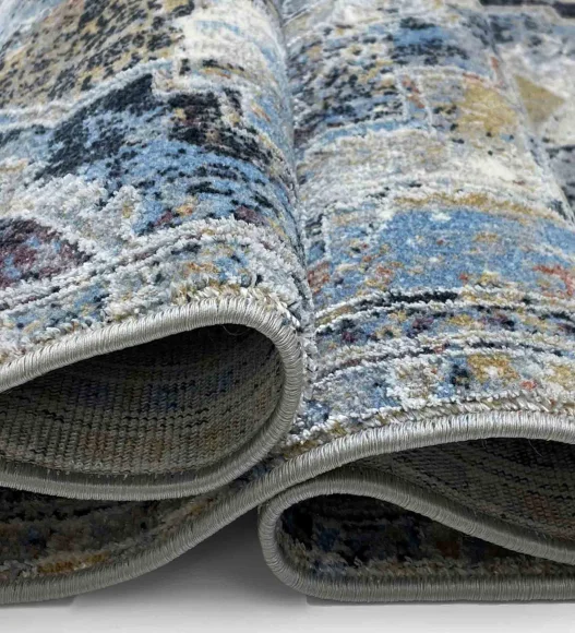 Castle Vintage Medallion Neo Classical Runner Blue