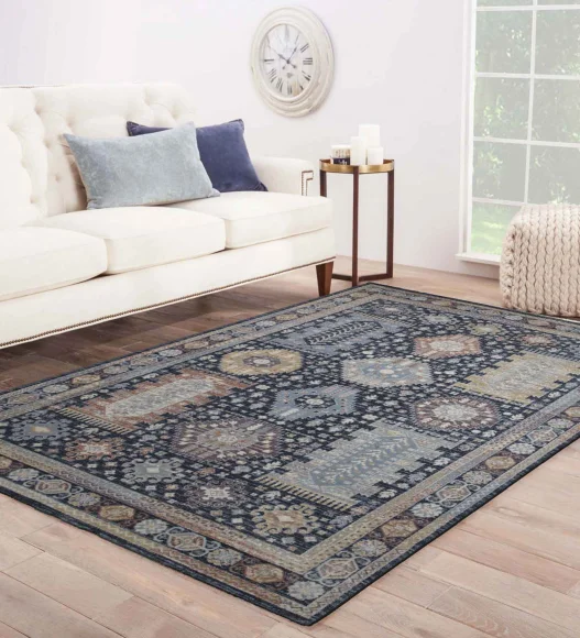 Castle Bukhara Persian Carpet Sky Blue