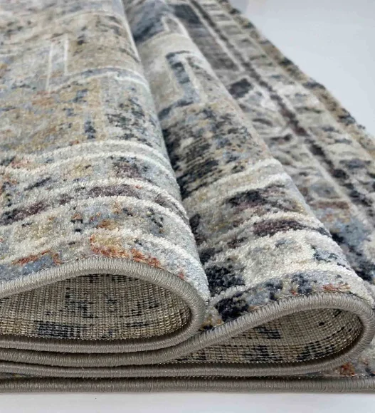 Castle Vintage Medallion Neo Classical Carpet Blue